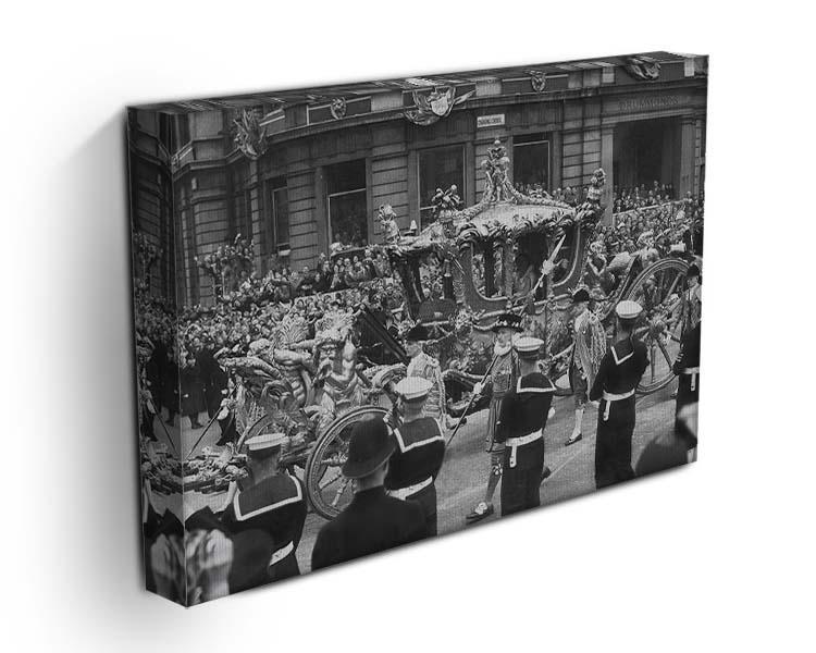 Queen Elizabeth II Coronation procession at Charing Cross Canvas Print or Poster - Canvas Art Rocks - 3
