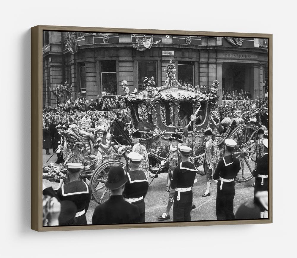 Queen Elizabeth II Coronation procession at Charing Cross HD Metal Print
