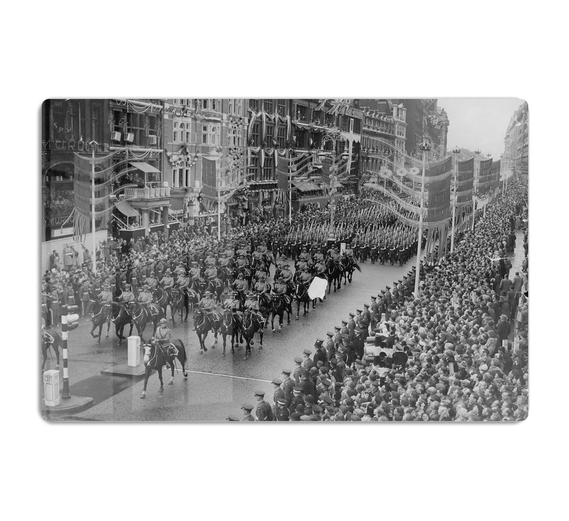 Queen Elizabeth II Coronation procession in front of Selfridges HD Metal Print