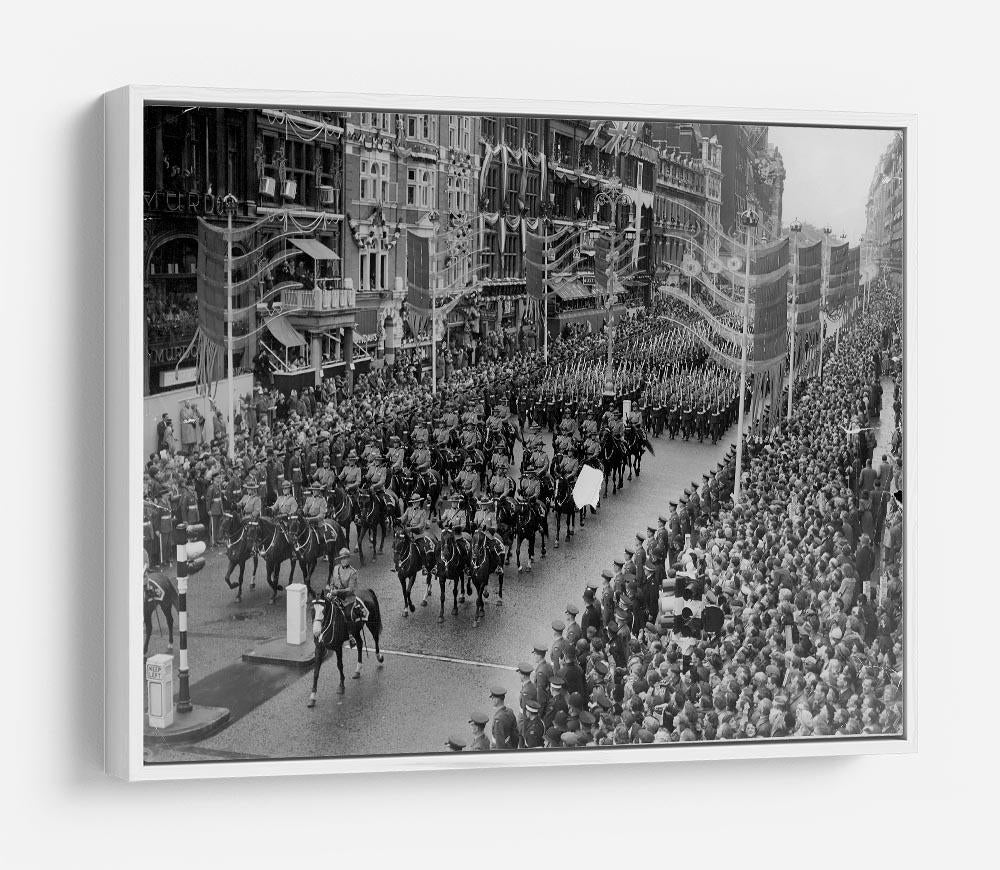 Queen Elizabeth II Coronation procession in front of Selfridges HD Metal Print