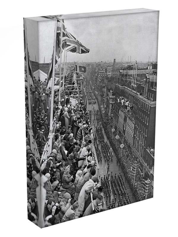 Queen Elizabeth II Coronation procession pass on Oxford Street Canvas Print or Poster - Canvas Art Rocks - 3