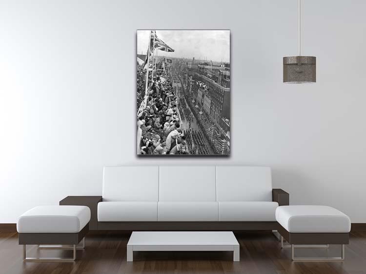 Queen Elizabeth II Coronation procession pass on Oxford Street Canvas Print or Poster - Canvas Art Rocks - 4