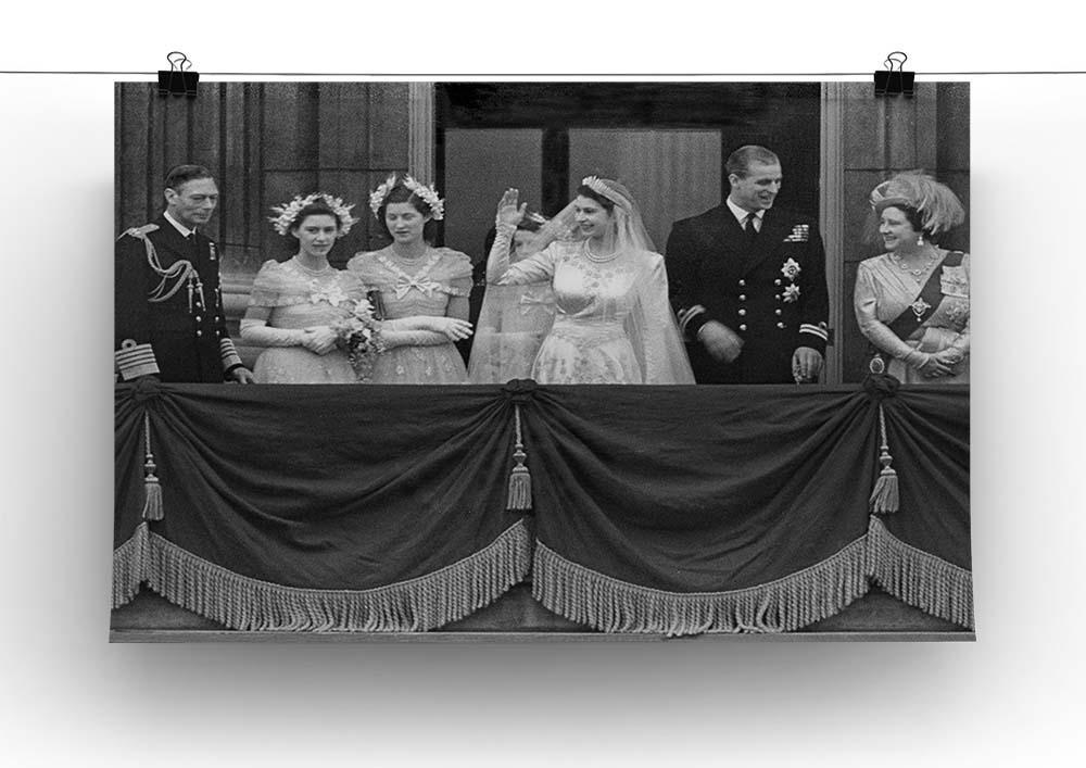 Queen Elizabeth II Wedding family group on balcony Canvas Print or Poster - Canvas Art Rocks - 2