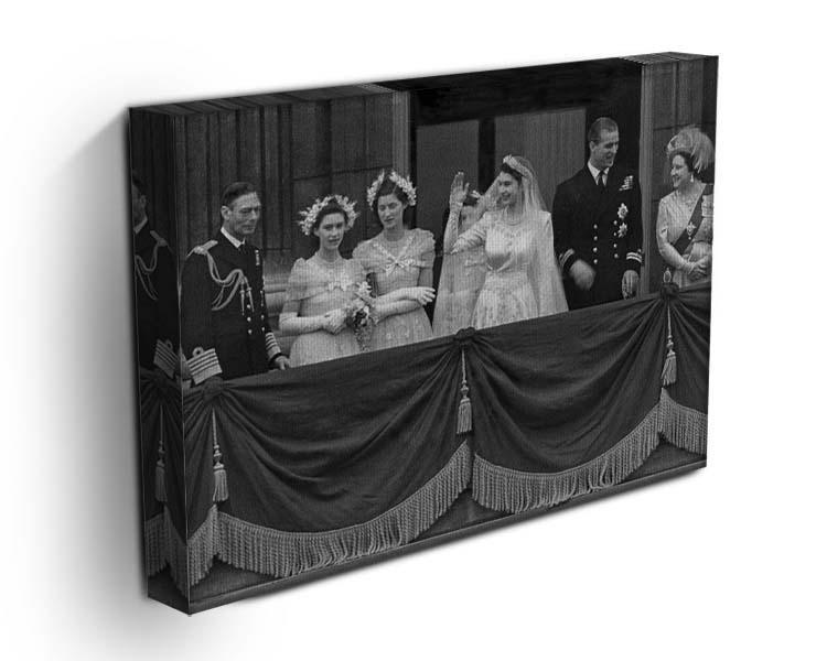 Queen Elizabeth II Wedding family group on balcony Canvas Print or Poster - Canvas Art Rocks - 3