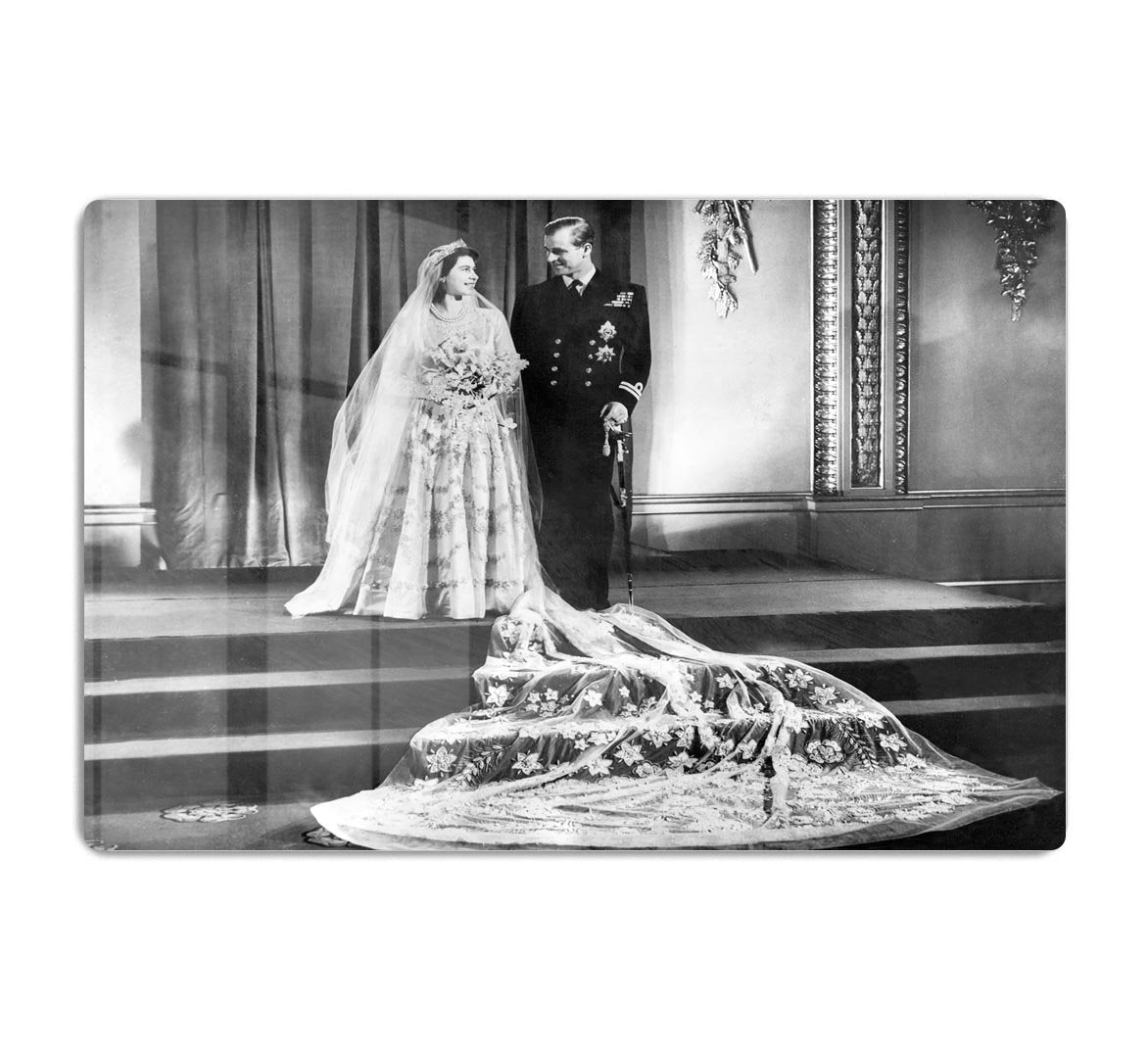 Queen Elizabeth II Wedding portrait of the couple at the palace HD Metal Print