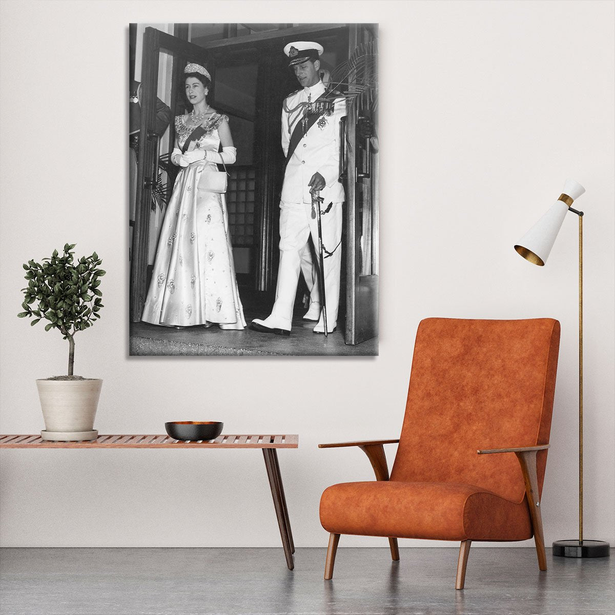 Queen Elizabeth II and Prince Philip during a tour of Nigeria Canvas Print or Poster