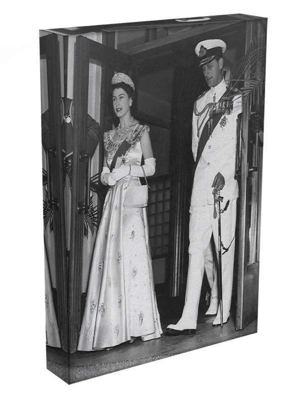 Queen Elizabeth II and Prince Philip during a tour of Nigeria Canvas Print or Poster - Canvas Art Rocks - 3
