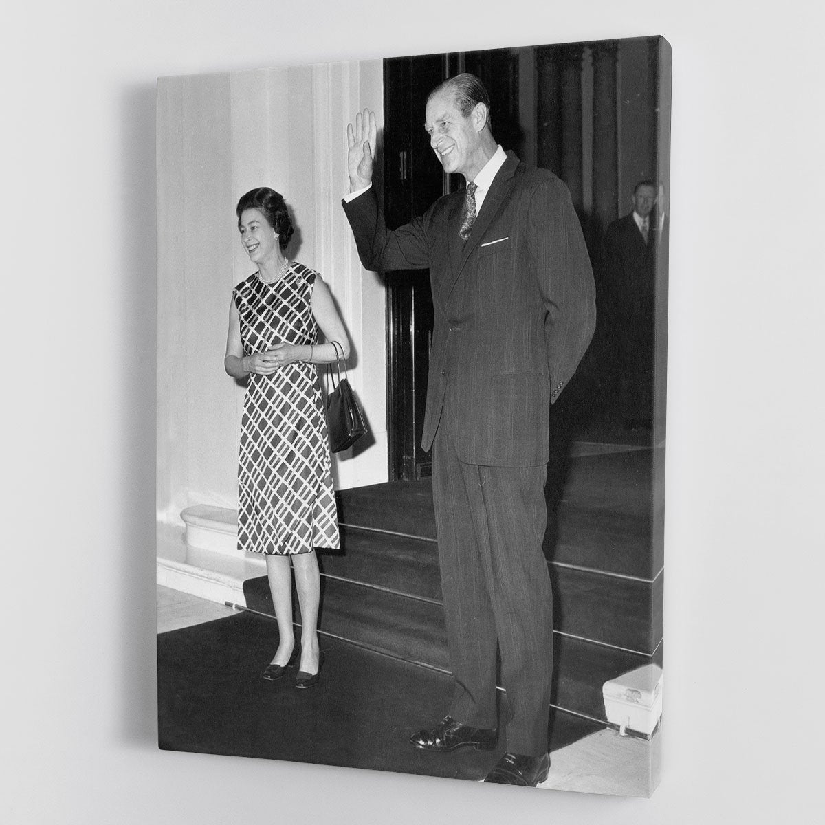 Queen Elizabeth II and Prince Philip hosting a state visit Canvas Print or Poster