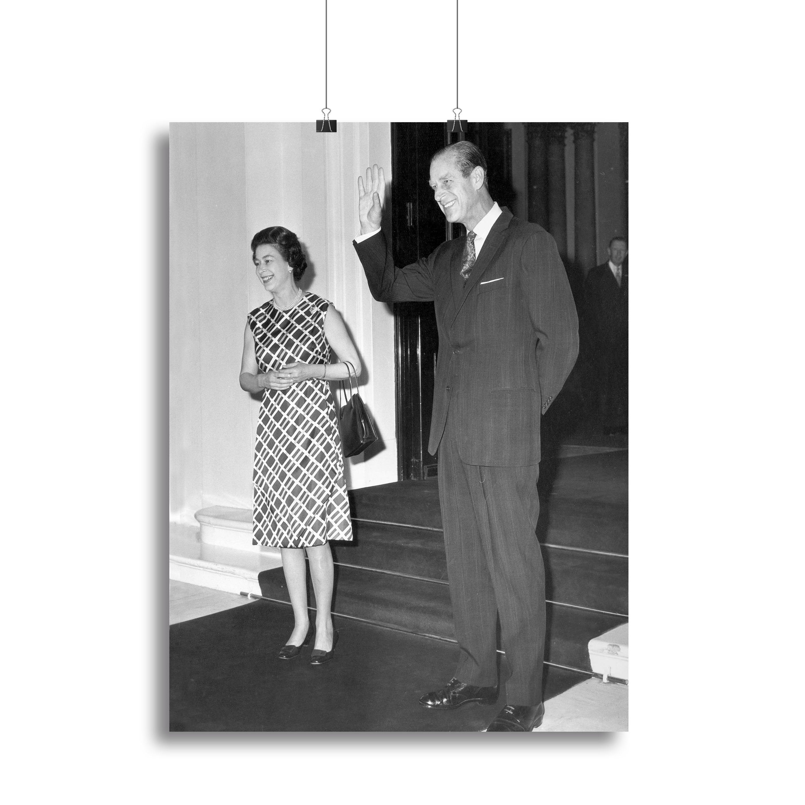 Queen Elizabeth II and Prince Philip hosting a state visit Canvas Print or Poster