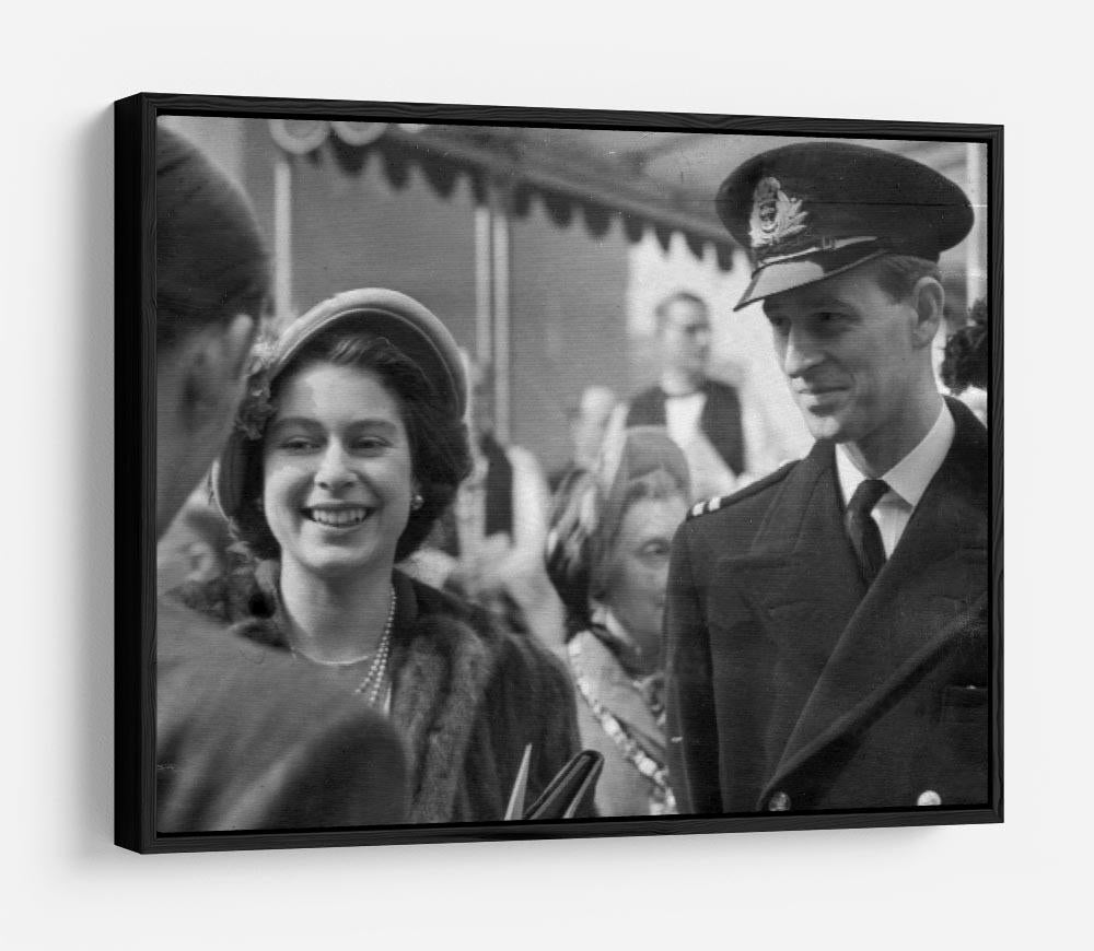 Queen Elizabeth II and Prince Philip touring as young couple HD Metal Print
