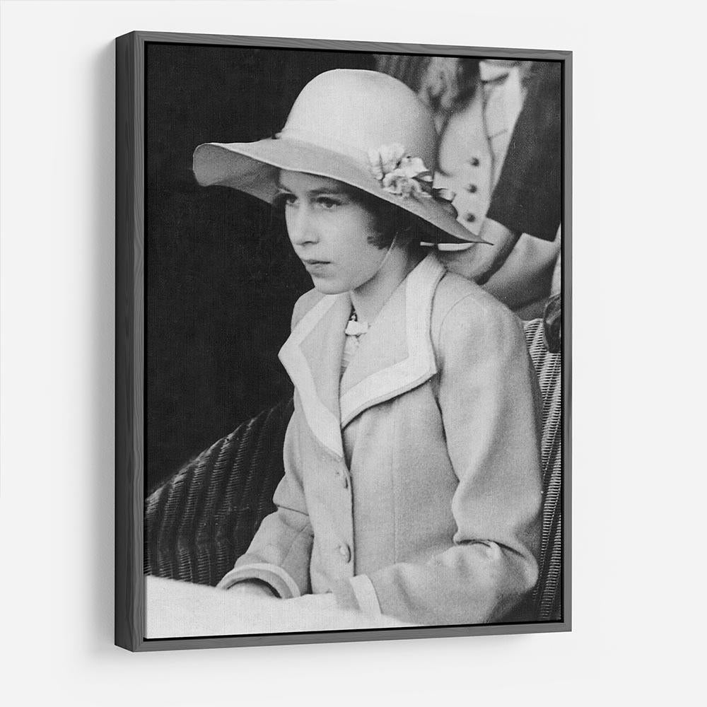 Queen Elizabeth II as a child seated in a hat HD Metal Print