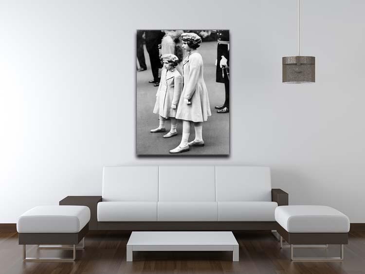 Queen Elizabeth II as a child with her sister in matched outfits Canvas Print or Poster - Canvas Art Rocks - 4