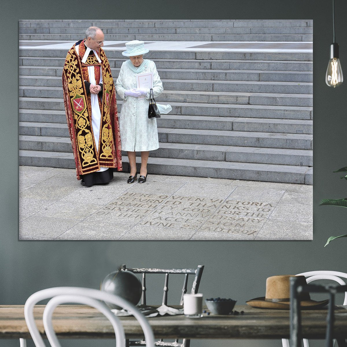 Queen Elizabeth II at her Diamond Jubilee service Canvas Print or Poster
