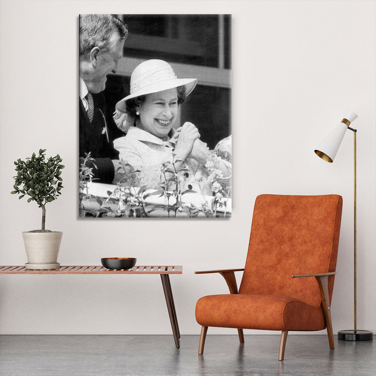 Queen Elizabeth II charmed at the Epsom Derby Canvas Print or Poster