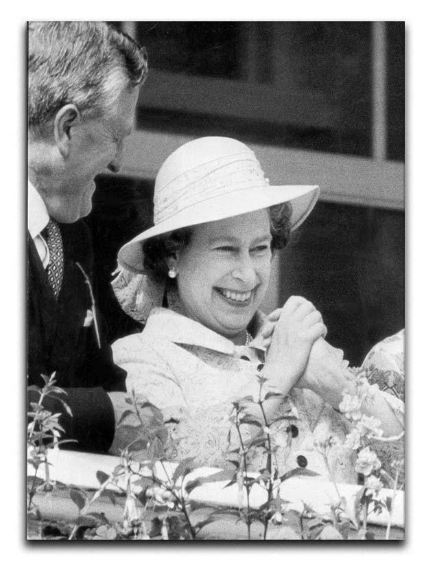 Queen Elizabeth II charmed at the Epsom Derby Canvas Print or Poster  - Canvas Art Rocks - 1
