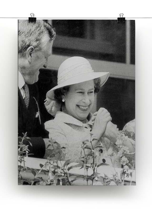 Queen Elizabeth II charmed at the Epsom Derby Canvas Print or Poster - Canvas Art Rocks - 2