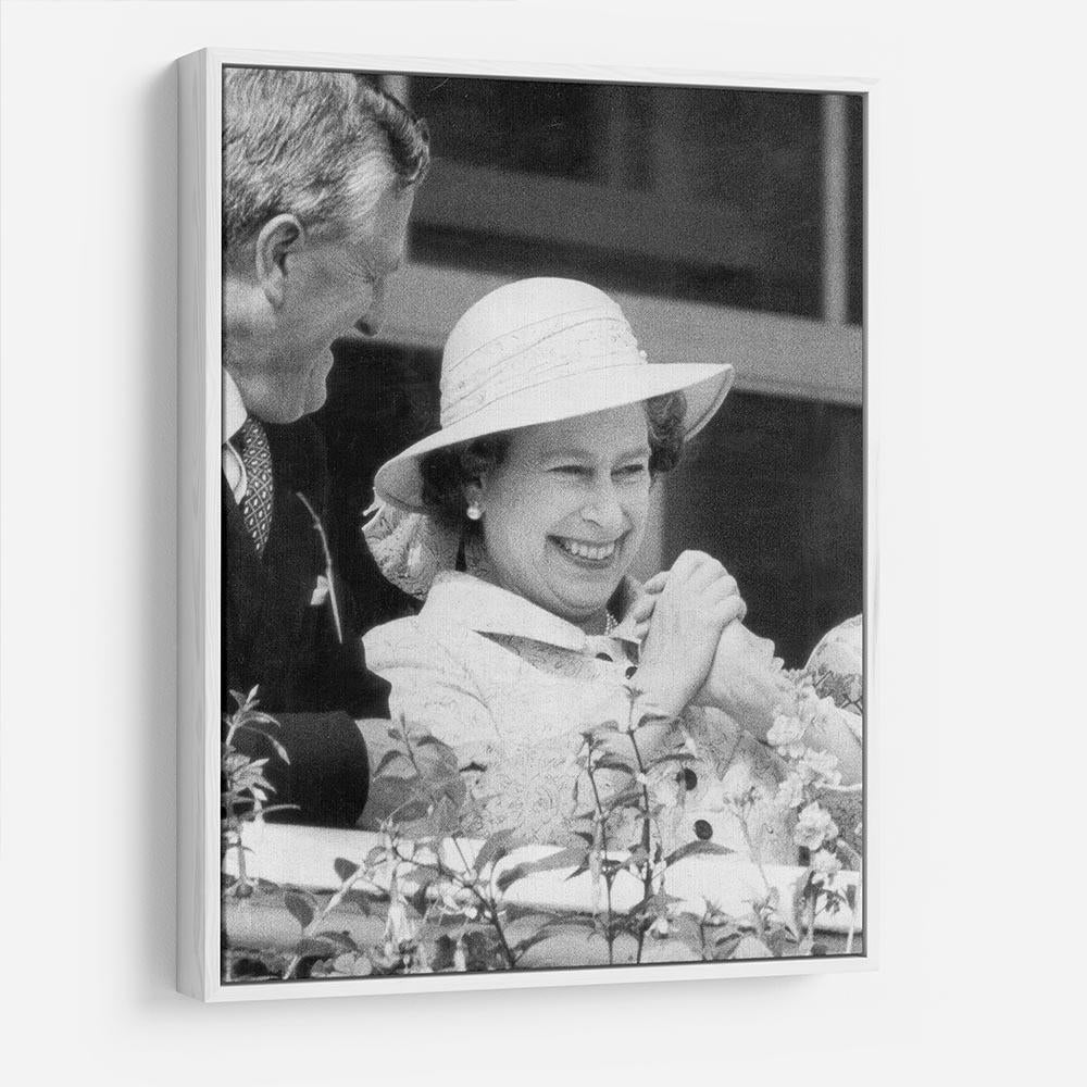 Queen Elizabeth II charmed at the Epsom Derby HD Metal Print