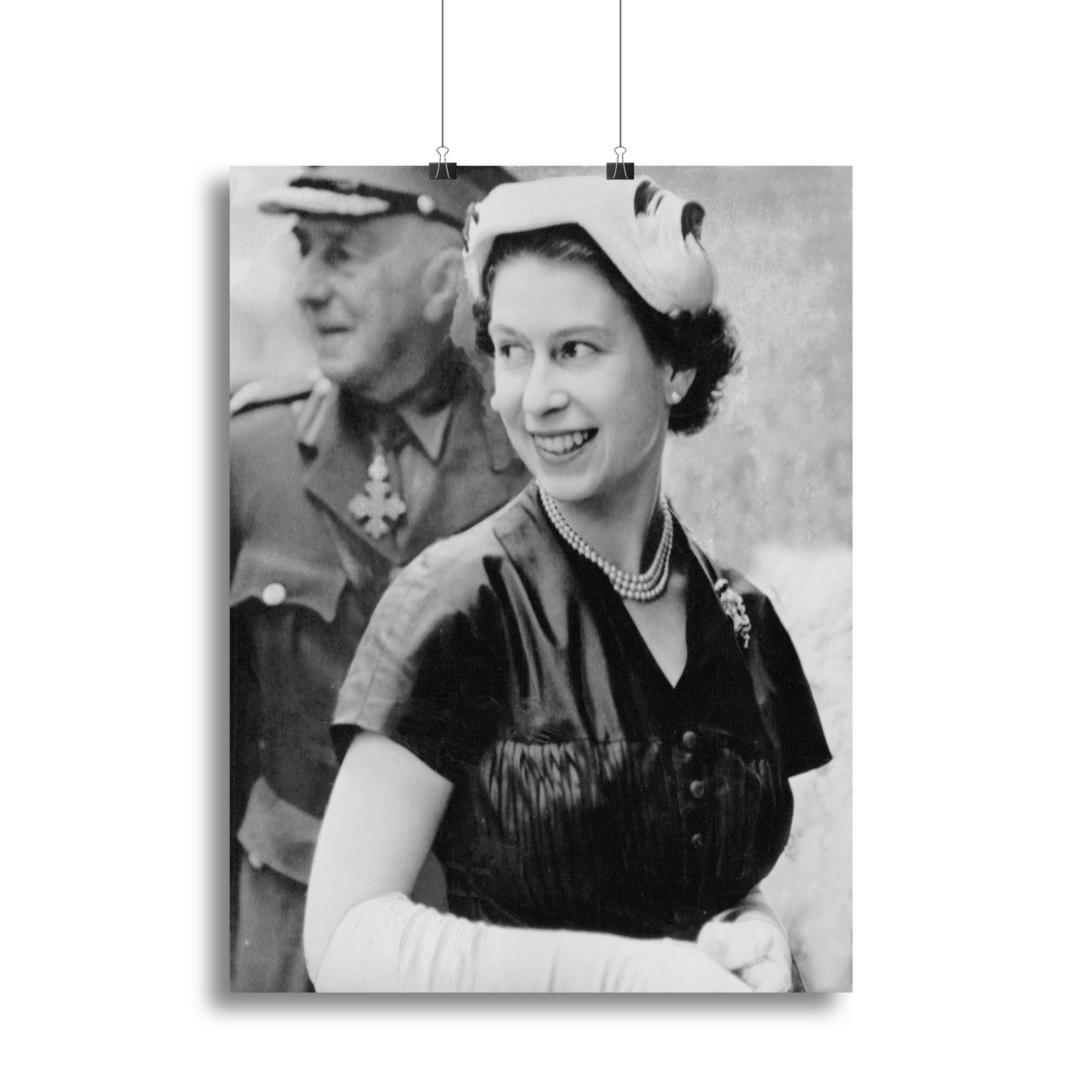 Queen Elizabeth II in Scotland shortly after her coronation Canvas Print or Poster