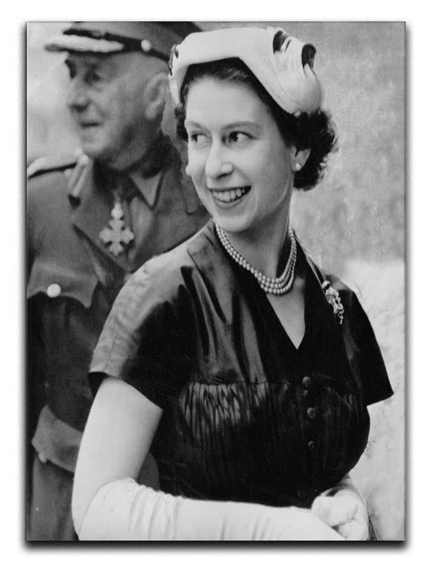 Queen Elizabeth II in Scotland shortly after her coronation Canvas Print or Poster  - Canvas Art Rocks - 1