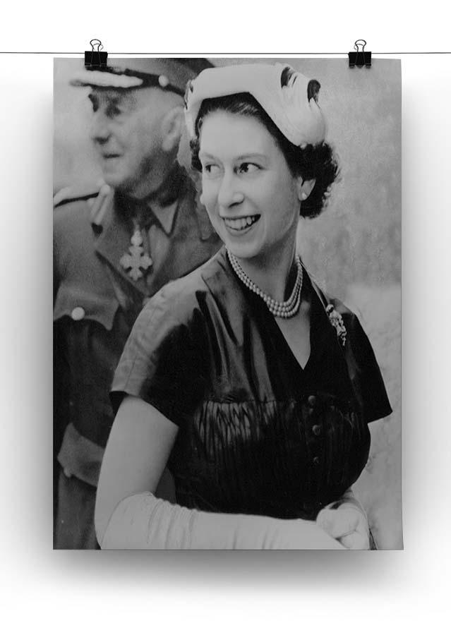 Queen Elizabeth II in Scotland shortly after her coronation Canvas Print or Poster - Canvas Art Rocks - 2