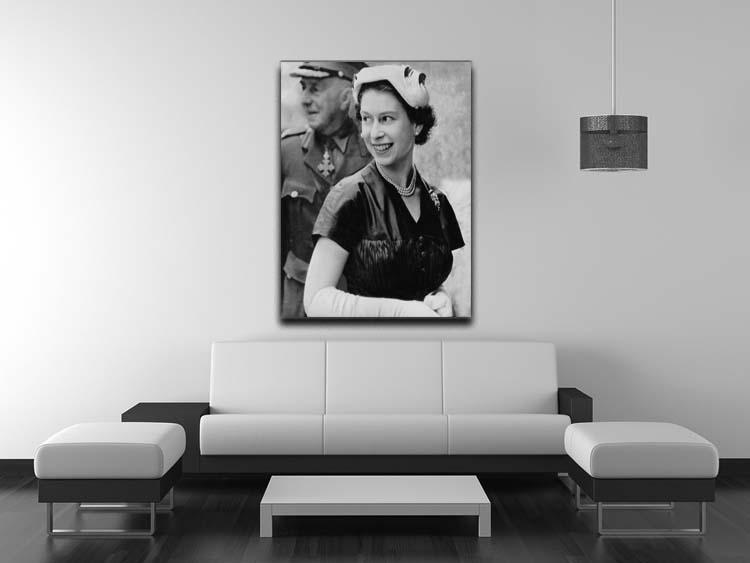 Queen Elizabeth II in Scotland shortly after her coronation Canvas Print or Poster - Canvas Art Rocks - 4