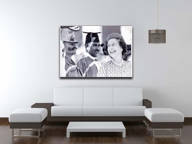 Queen Elizabeth II laughing during her tour of India Canvas Print or Poster - Canvas Art Rocks - 4