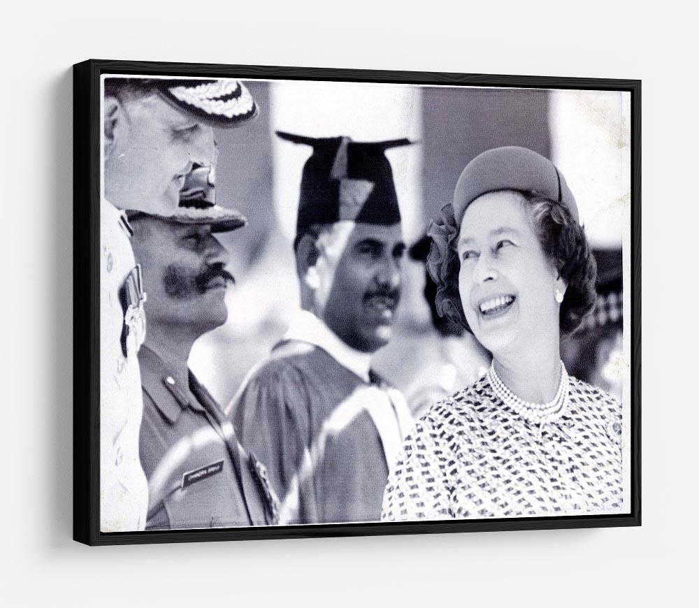 Queen Elizabeth II laughing during her tour of India HD Metal Print