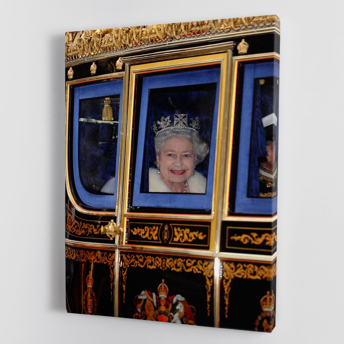 Queen Elizabeth II leaving the State Opening of Parliament Canvas Print or Poster