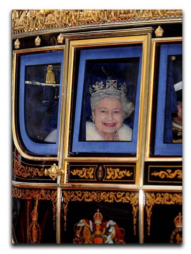 Queen Elizabeth II leaving the State Opening of Parliament Canvas Print or Poster  - Canvas Art Rocks - 1
