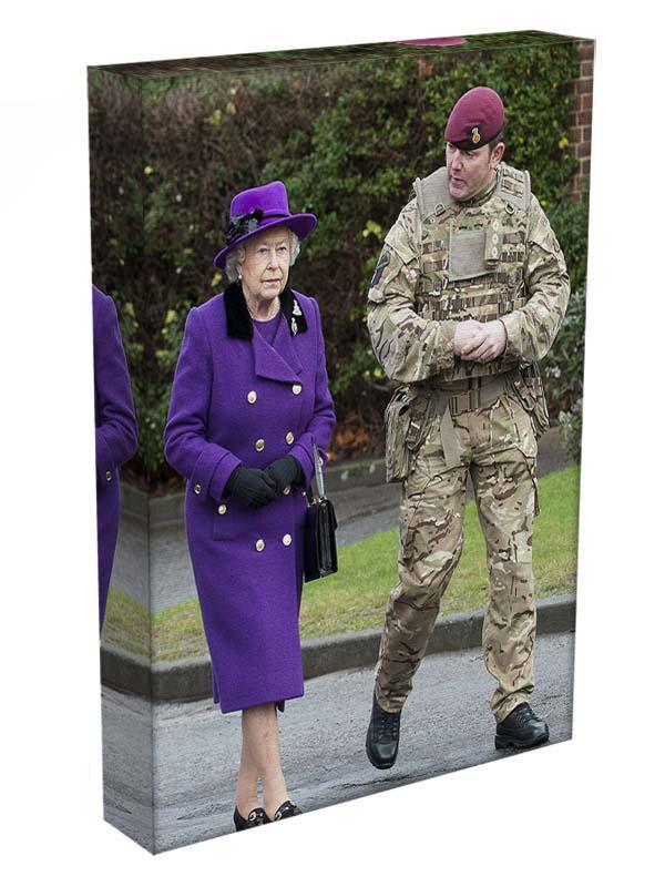 Queen Elizabeth II meeting members of the Household Cavalry Canvas Print or Poster - Canvas Art Rocks - 3