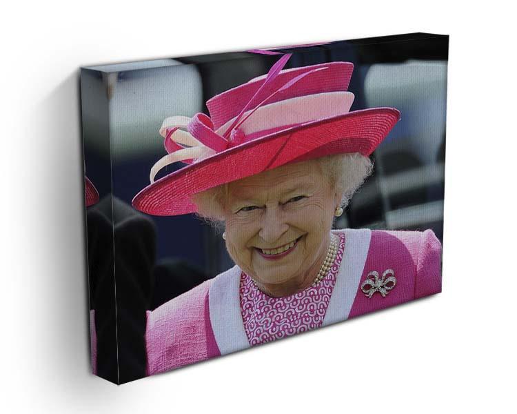 Queen Elizabeth II smiling at the Derby Canvas Print or Poster - Canvas Art Rocks - 3