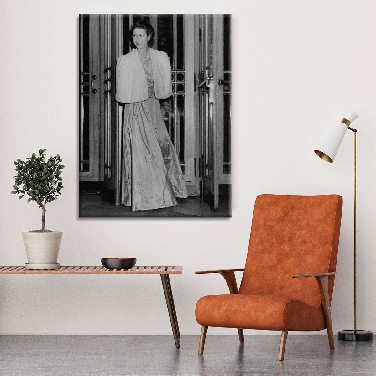 Queen Elizabeth II the day she was engaged to Prince Philip Canvas Print or Poster