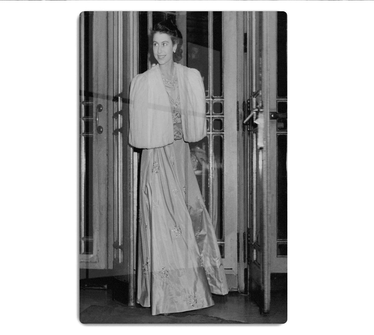 Queen Elizabeth II the day she was engaged to Prince Philip HD Metal Print