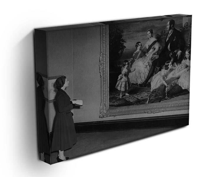 Queen Elizabeth II viewing a portrait of Queen Victoria Canvas Print or Poster - Canvas Art Rocks - 3