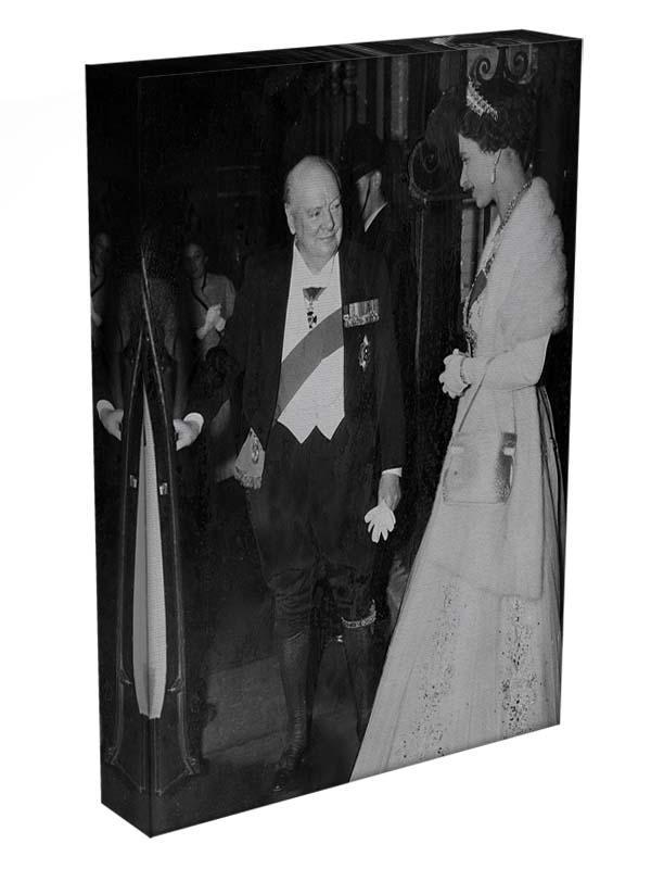 Queen Elizabeth II with Winston Churchill at Downing Street Canvas Print or Poster - Canvas Art Rocks - 3