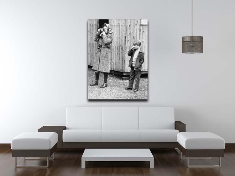 Queen Elizabeth II with a young Prince Edward Canvas Print or Poster - Canvas Art Rocks - 4