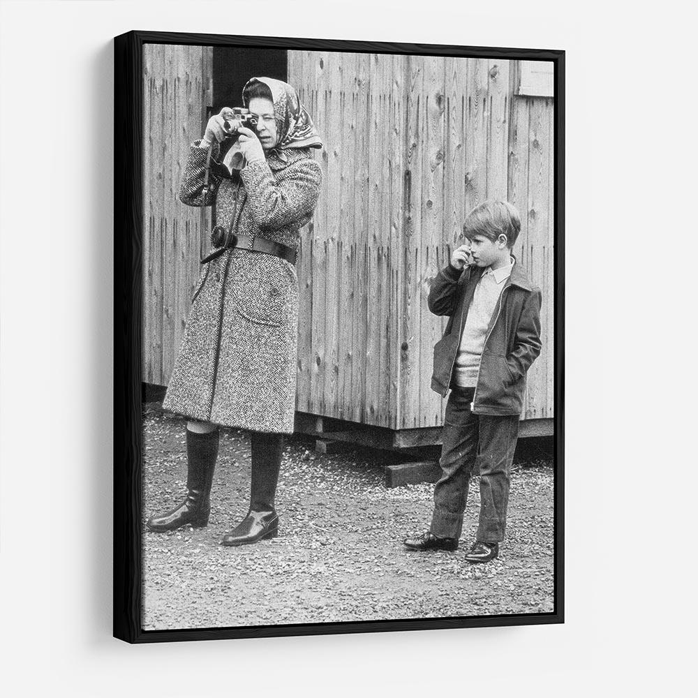 Queen Elizabeth II with a young Prince Edward HD Metal Print