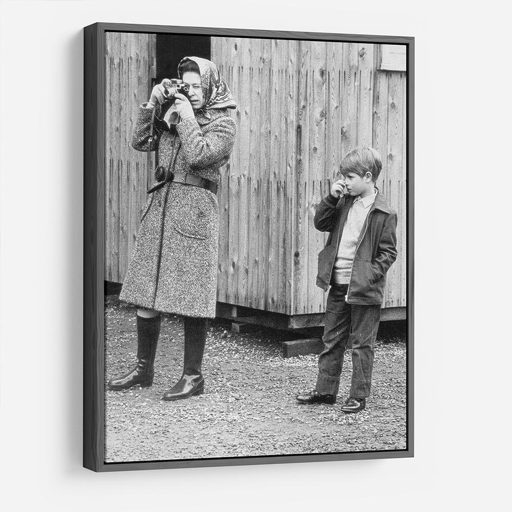 Queen Elizabeth II with a young Prince Edward HD Metal Print