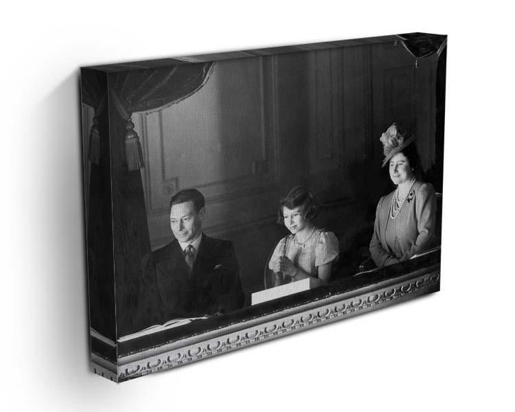 Queen Elizabeth II with her parents entranced viewing the stage Canvas Print or Poster - Canvas Art Rocks - 3