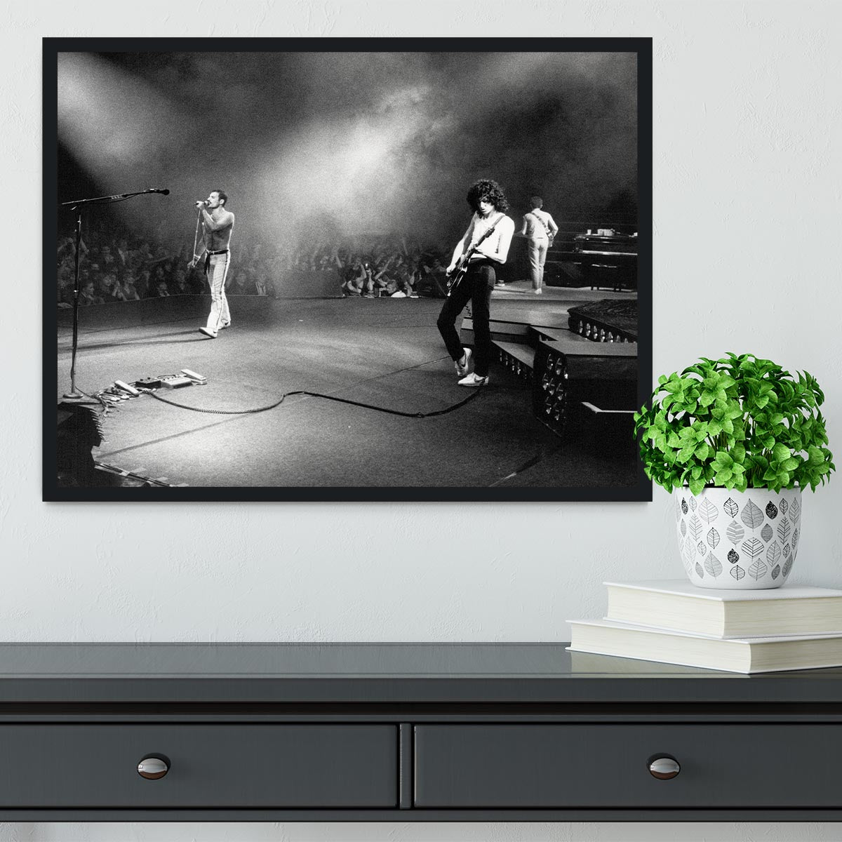 Queen Live Framed Print - Canvas Art Rocks - 2