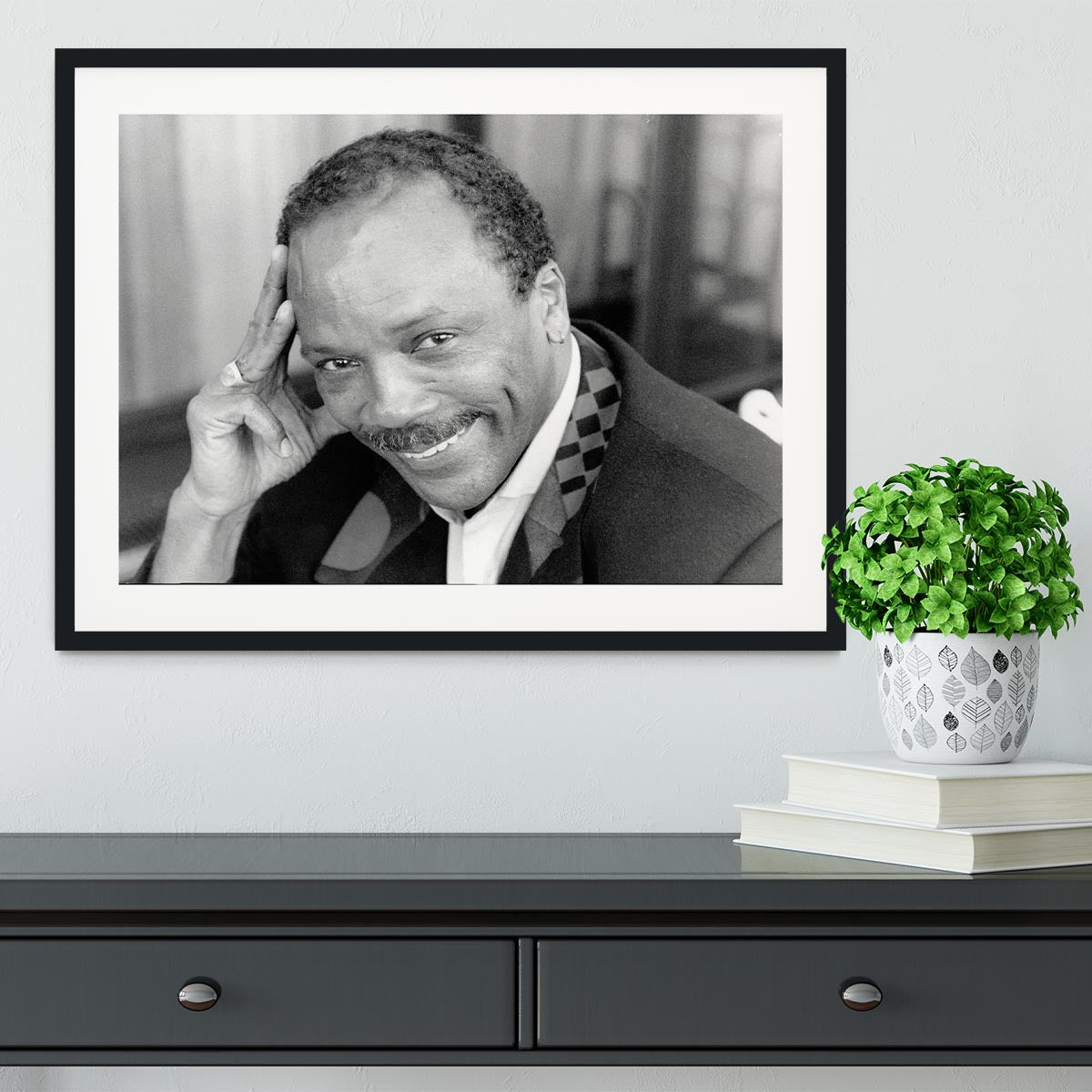 Quincy Jones Framed Print - Canvas Art Rocks - 1