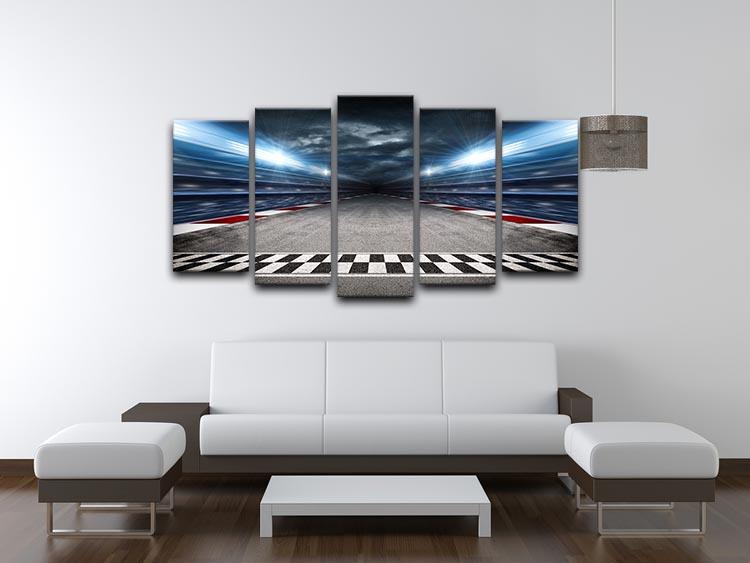 Race Track 5 Split Panel Canvas  - Canvas Art Rocks - 3