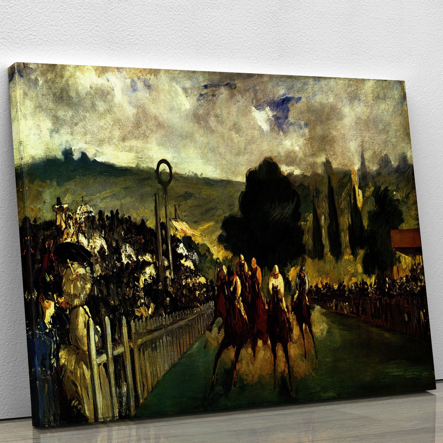 Race at Longchamp by Manet Canvas Print or Poster