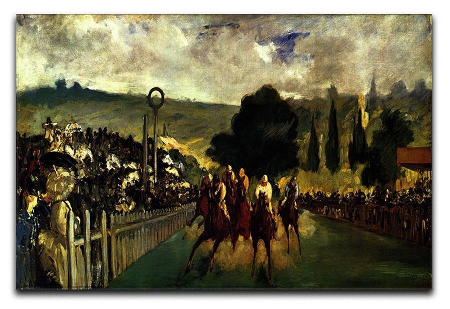 Race at Longchamp by Manet Canvas Print or Poster  - Canvas Art Rocks - 1