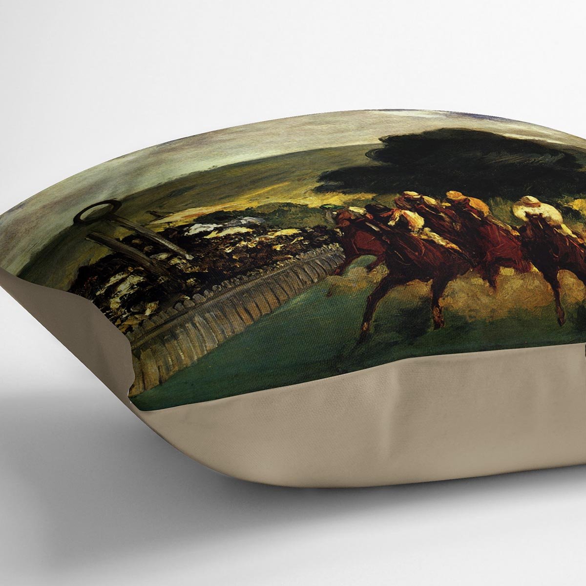 Race at Longchamp by Manet Throw Pillow