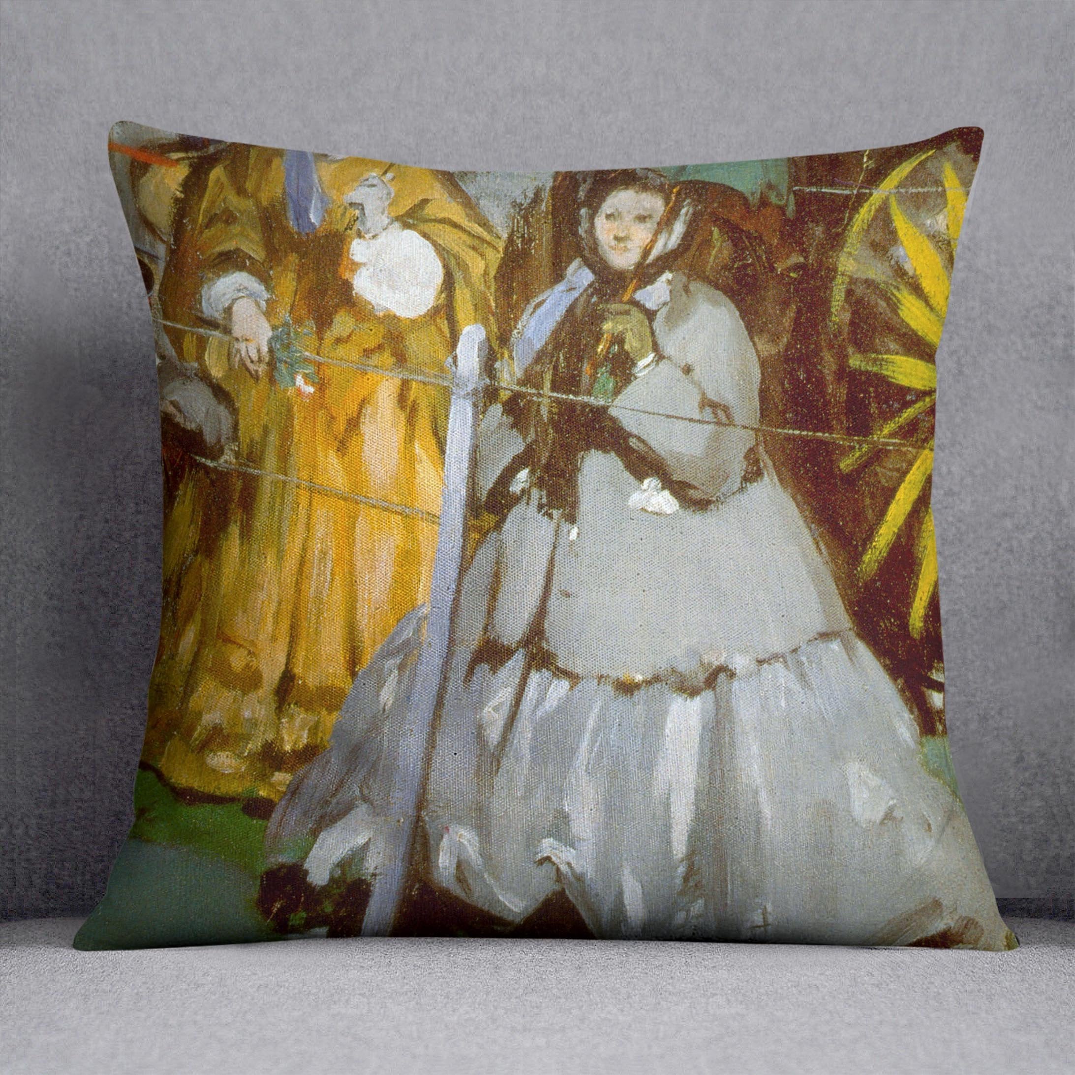 Racecourse by Manet Throw Pillow