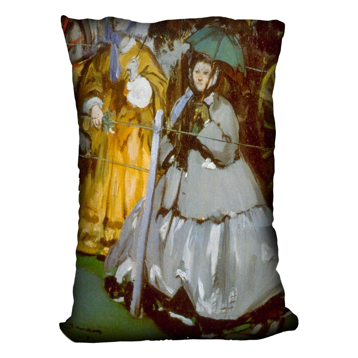 Racecourse by Manet Throw Pillow
