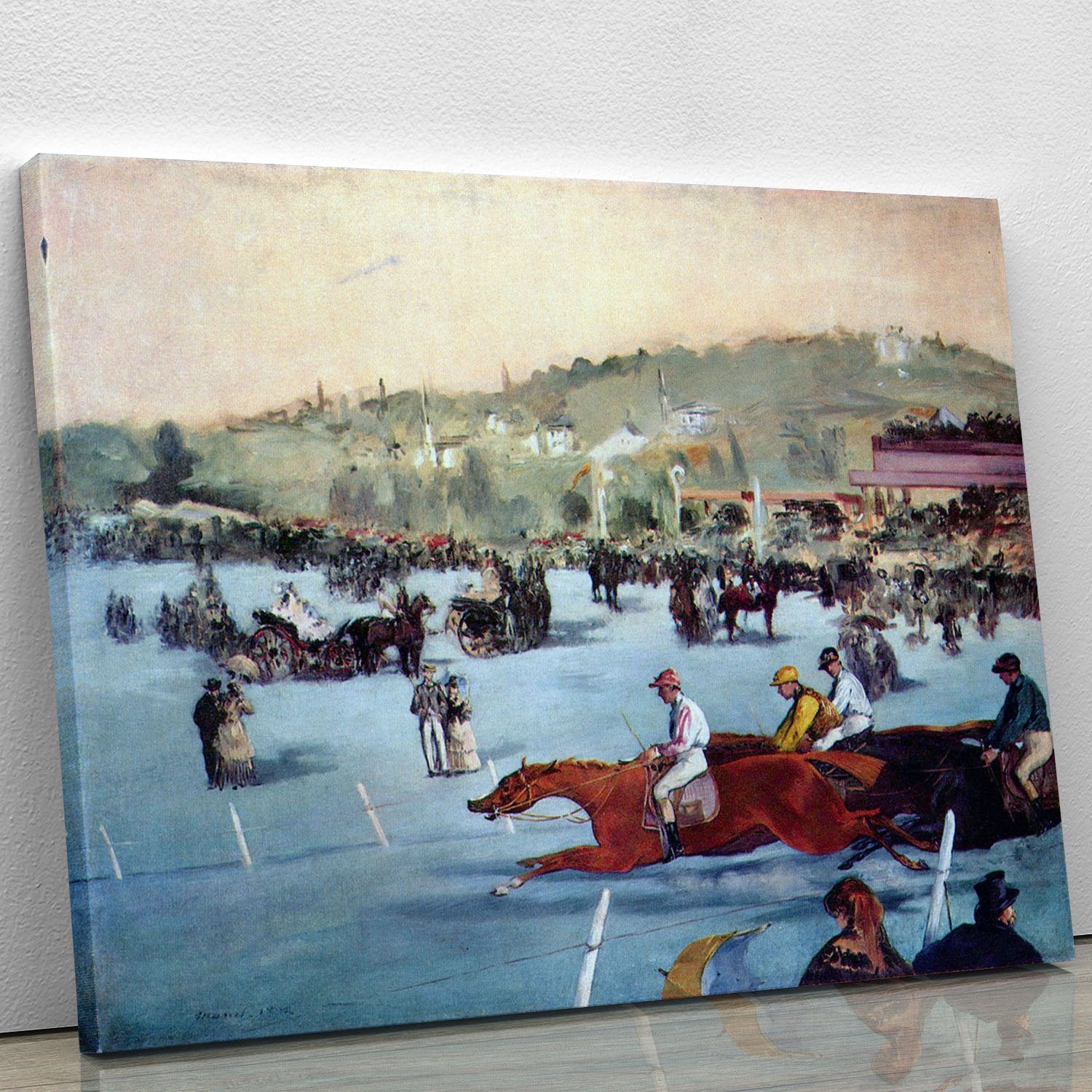 Races at the Bois de Boulogne by Manet Canvas Print or Poster