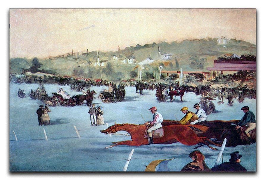 Races at the Bois de Boulogne by Manet Canvas Print or Poster  - Canvas Art Rocks - 1