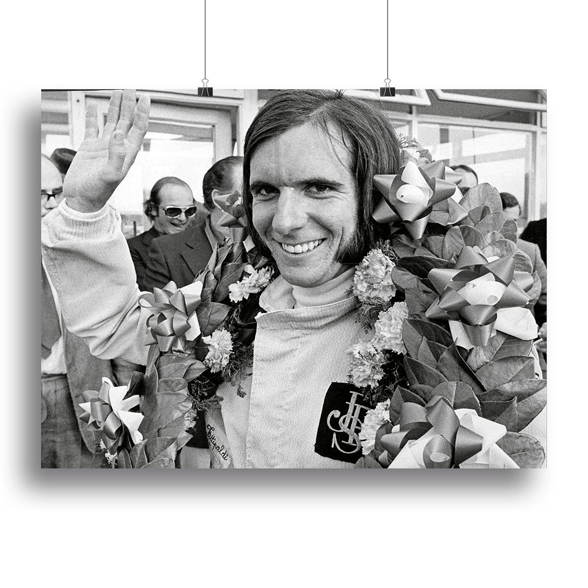 Racing driver Emerson Fittipaldi 1972 Canvas Print or Poster